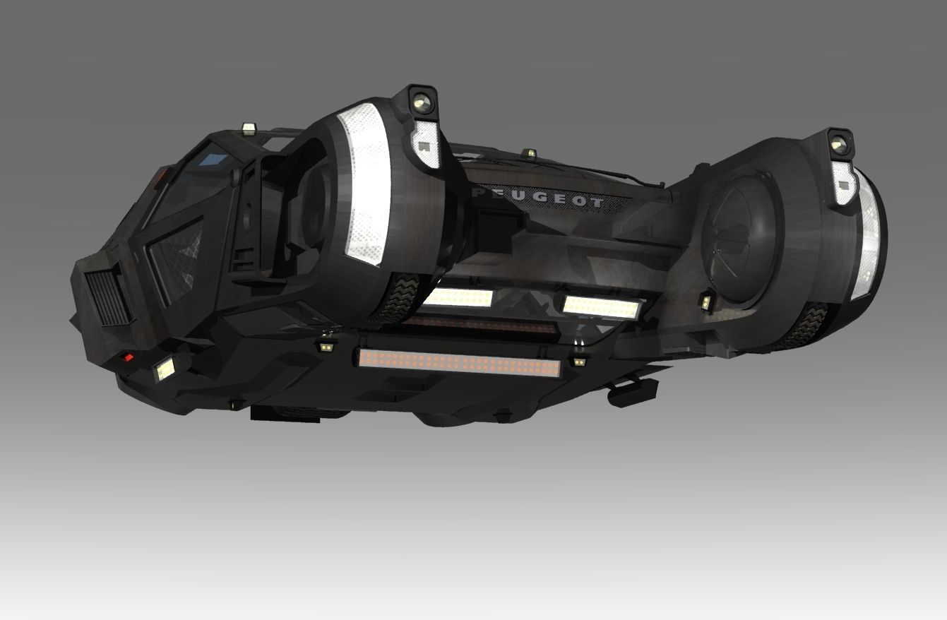 Blade-Runner 2049 Peugeot Police Spinner update 3D model_9