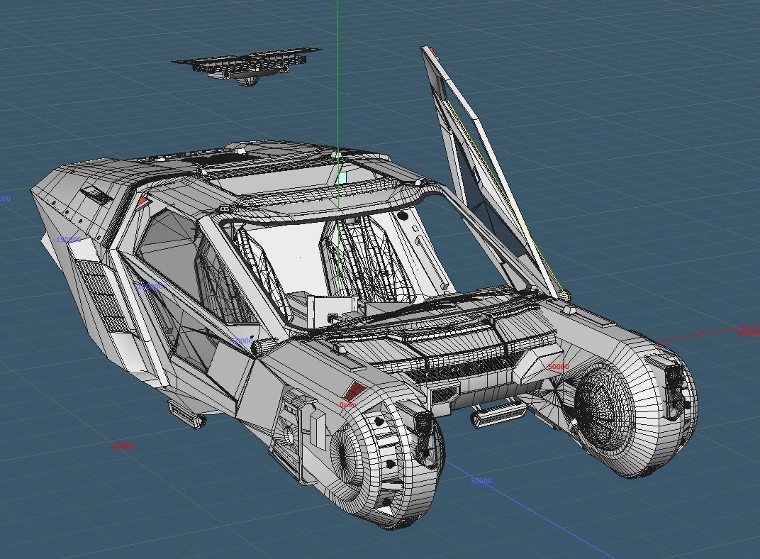 Blade-Runner 2049 Peugeot Police Spinner update 3D model_19