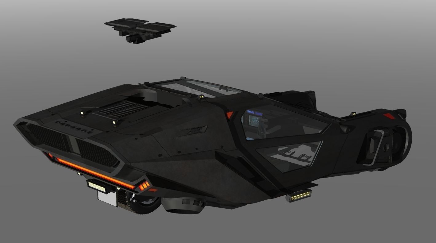 Blade-Runner 2049 Peugeot Police Spinner update 3D model_6