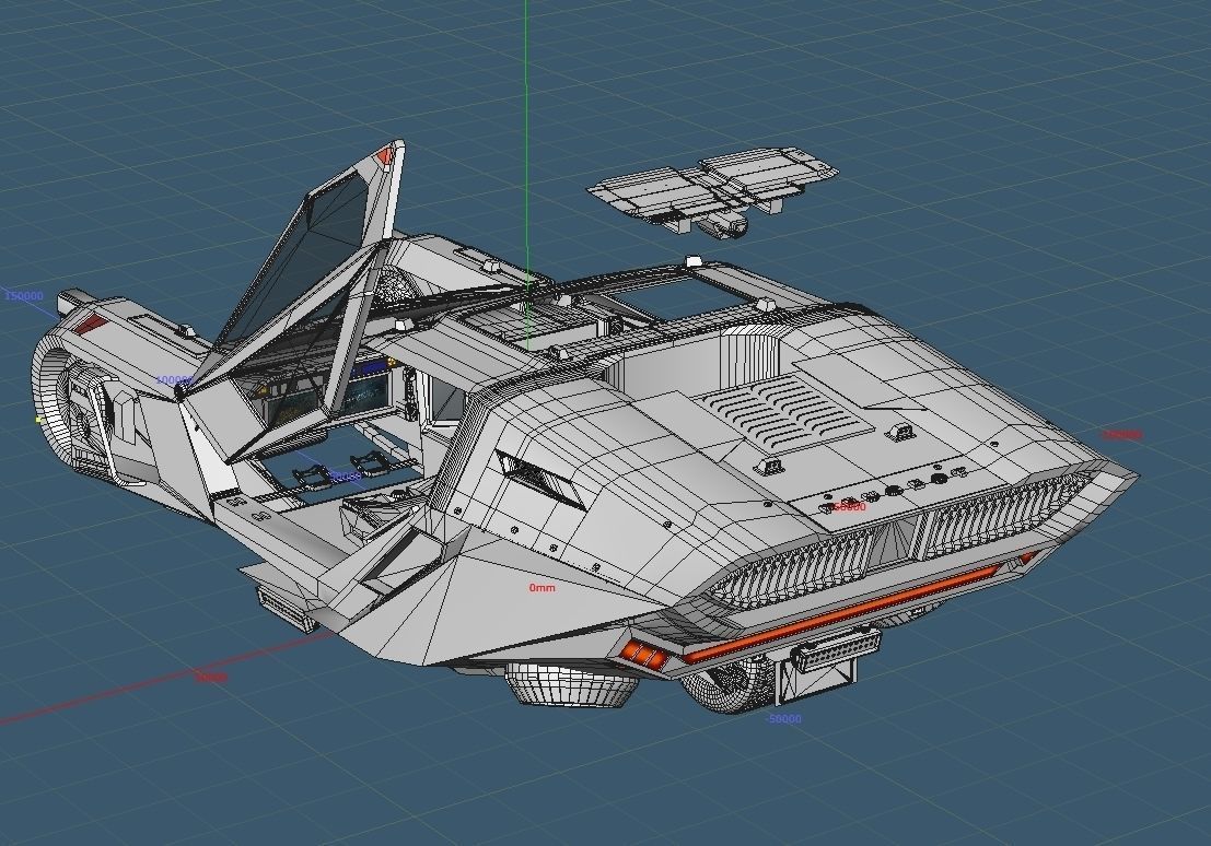 Blade-Runner 2049 Peugeot Police Spinner update 3D model_18