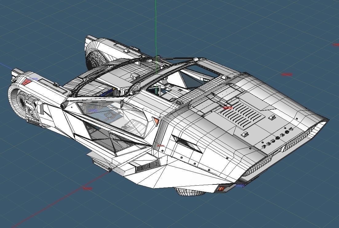 Blade-Runner 2049 Peugeot Police Spinner update 3D model_16