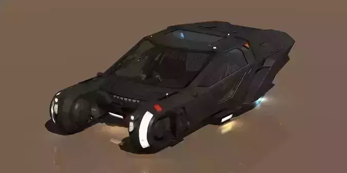 Blade-Runner 2049 Peugeot Police Spinner update 3D model