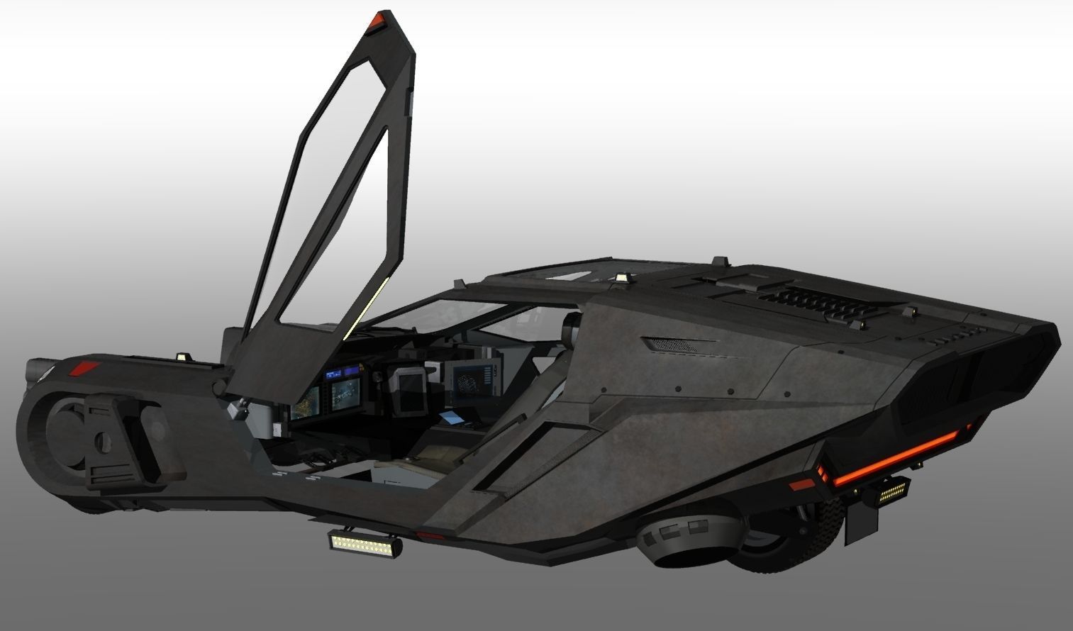 Blade-Runner 2049 Peugeot Police Spinner update 3D model_7