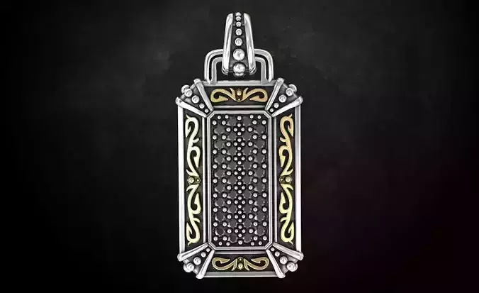 Stylish pendant with patterns with stones 251