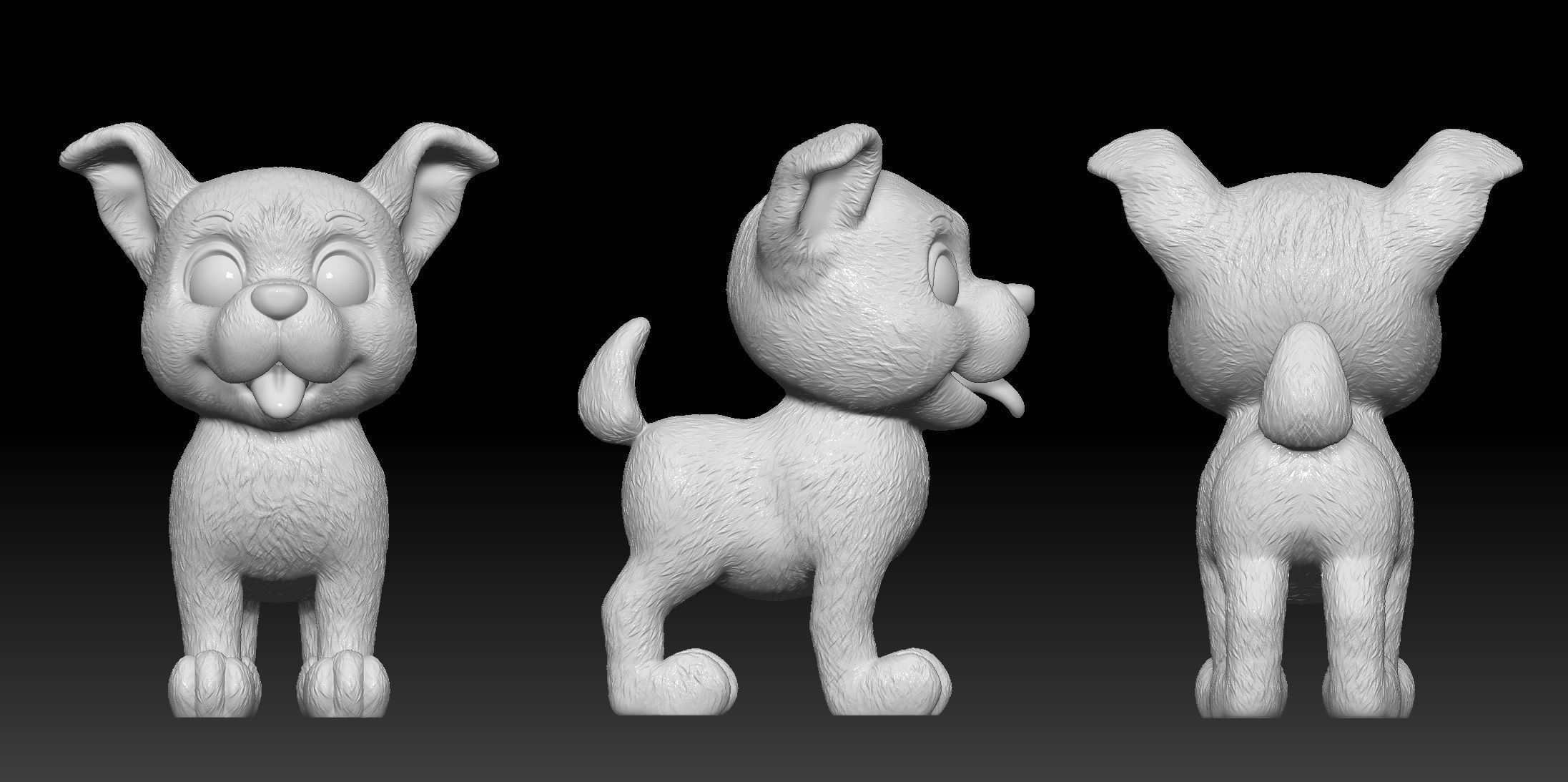 Little dog for 3d print 3D print model_1