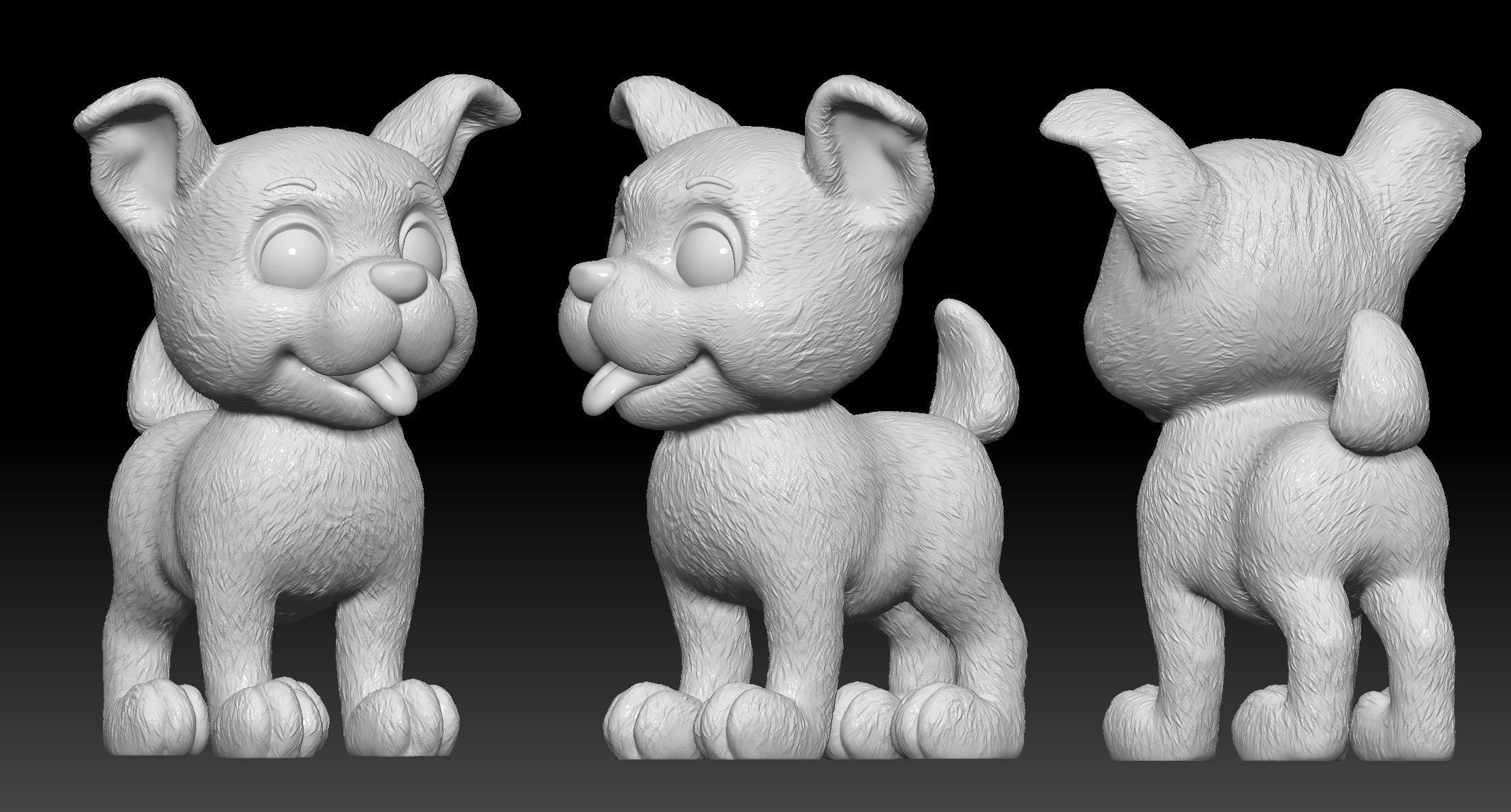 Little dog for 3d print 3D print model_2