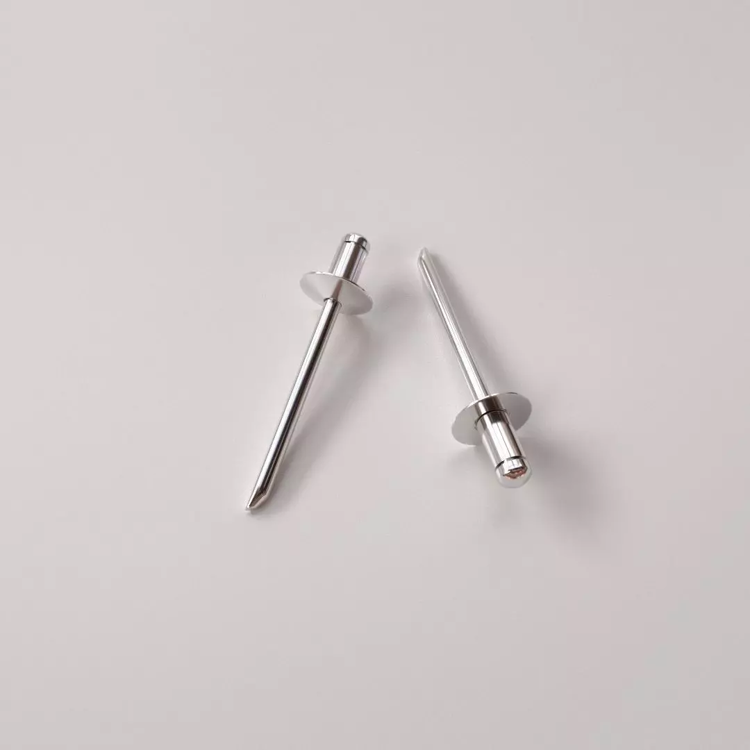 Rivet pair of silver nail pins 3D model_0