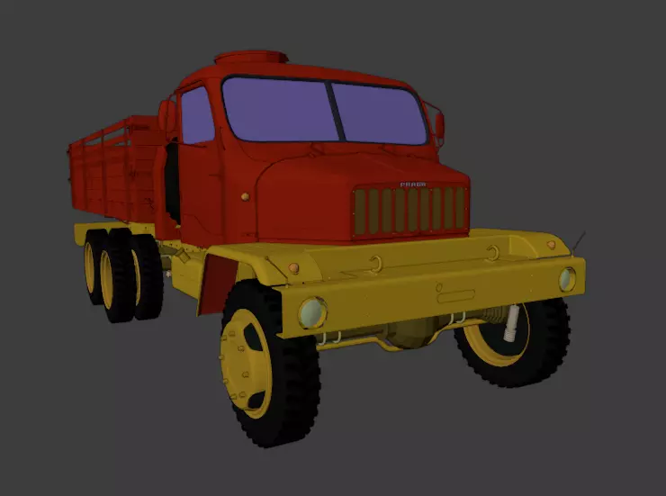 Praga V3S Low-poly 3D model