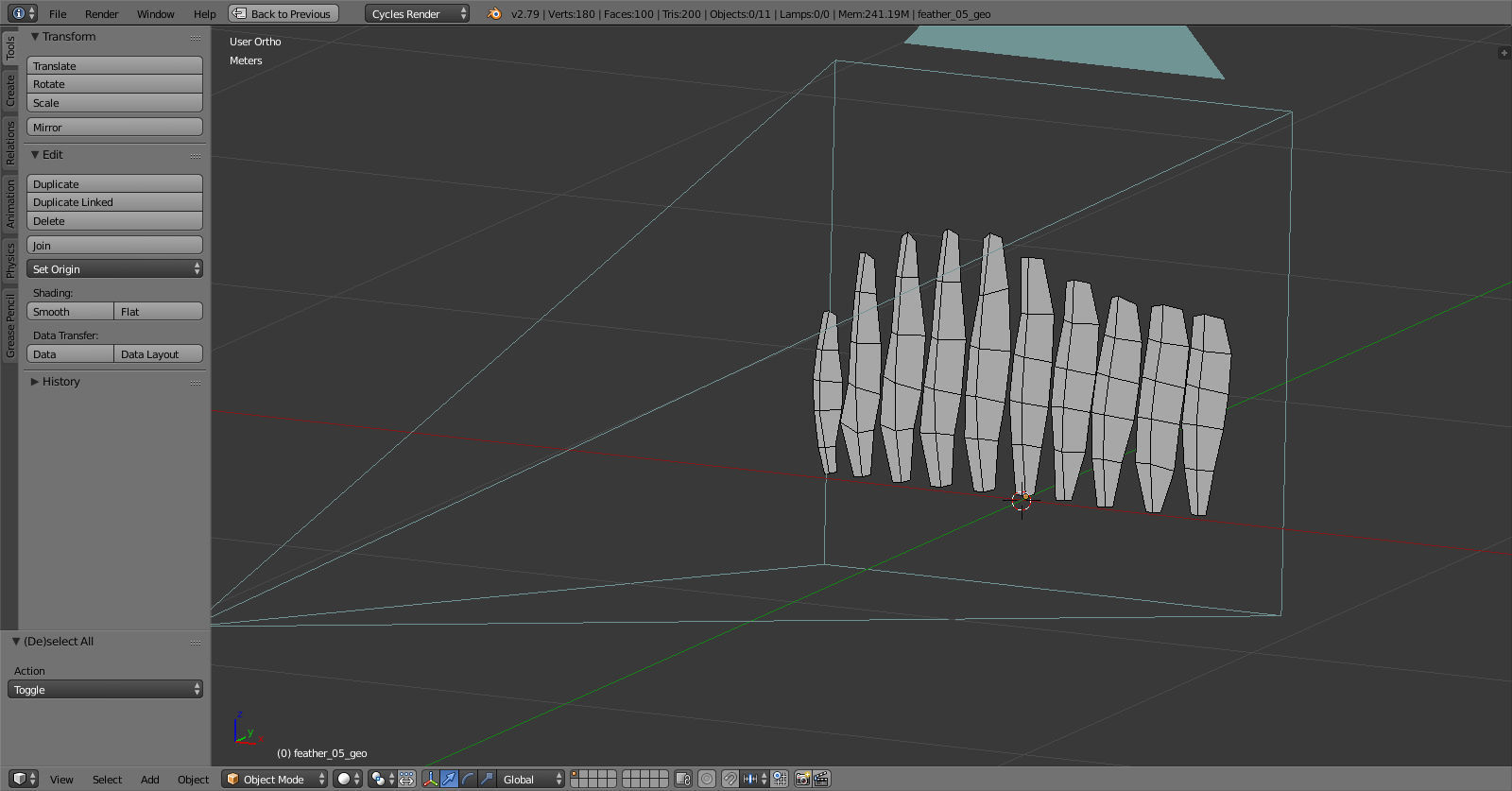 Feather Pack Low Poly Game ready Low-poly 3D model_4