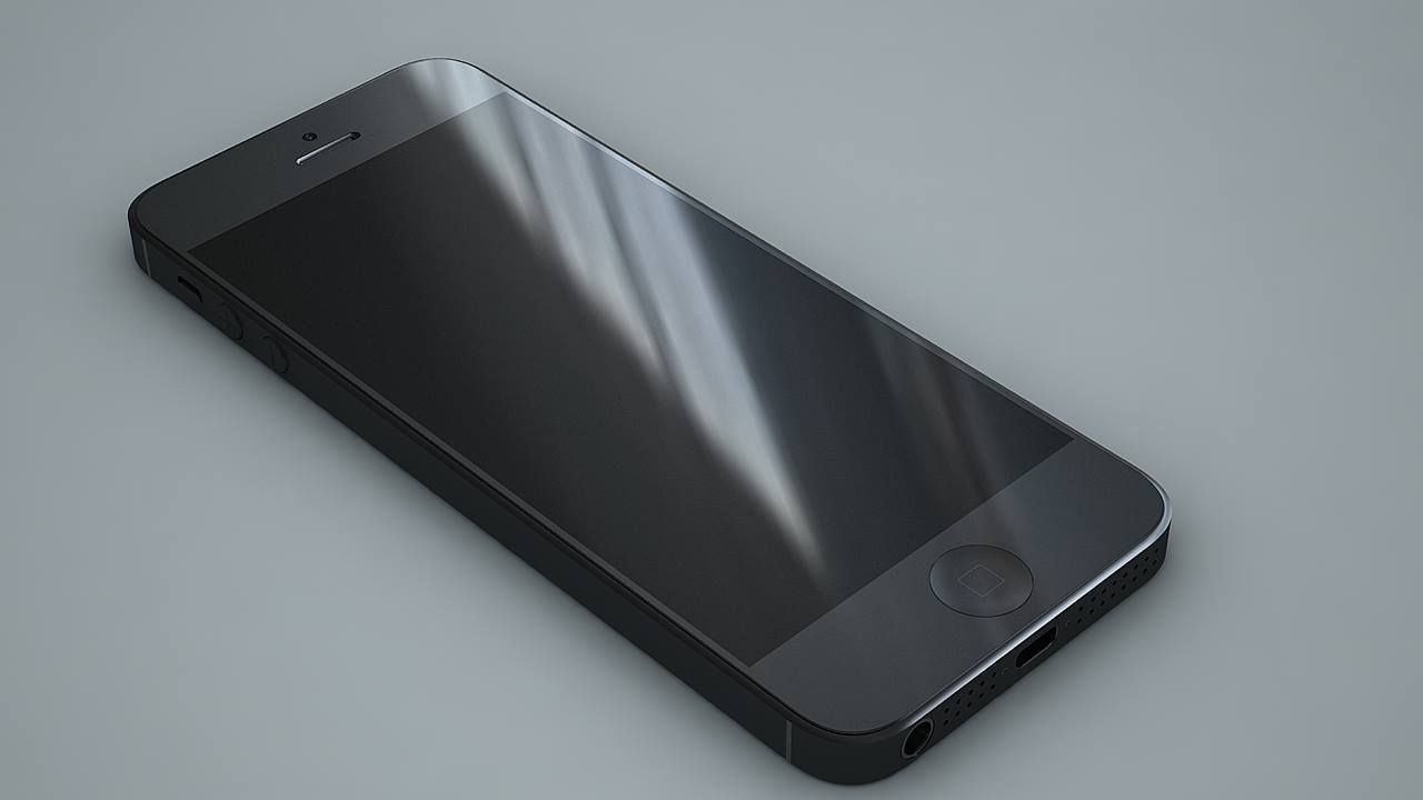 Iphone 5 stacked Low-poly 3D model_1