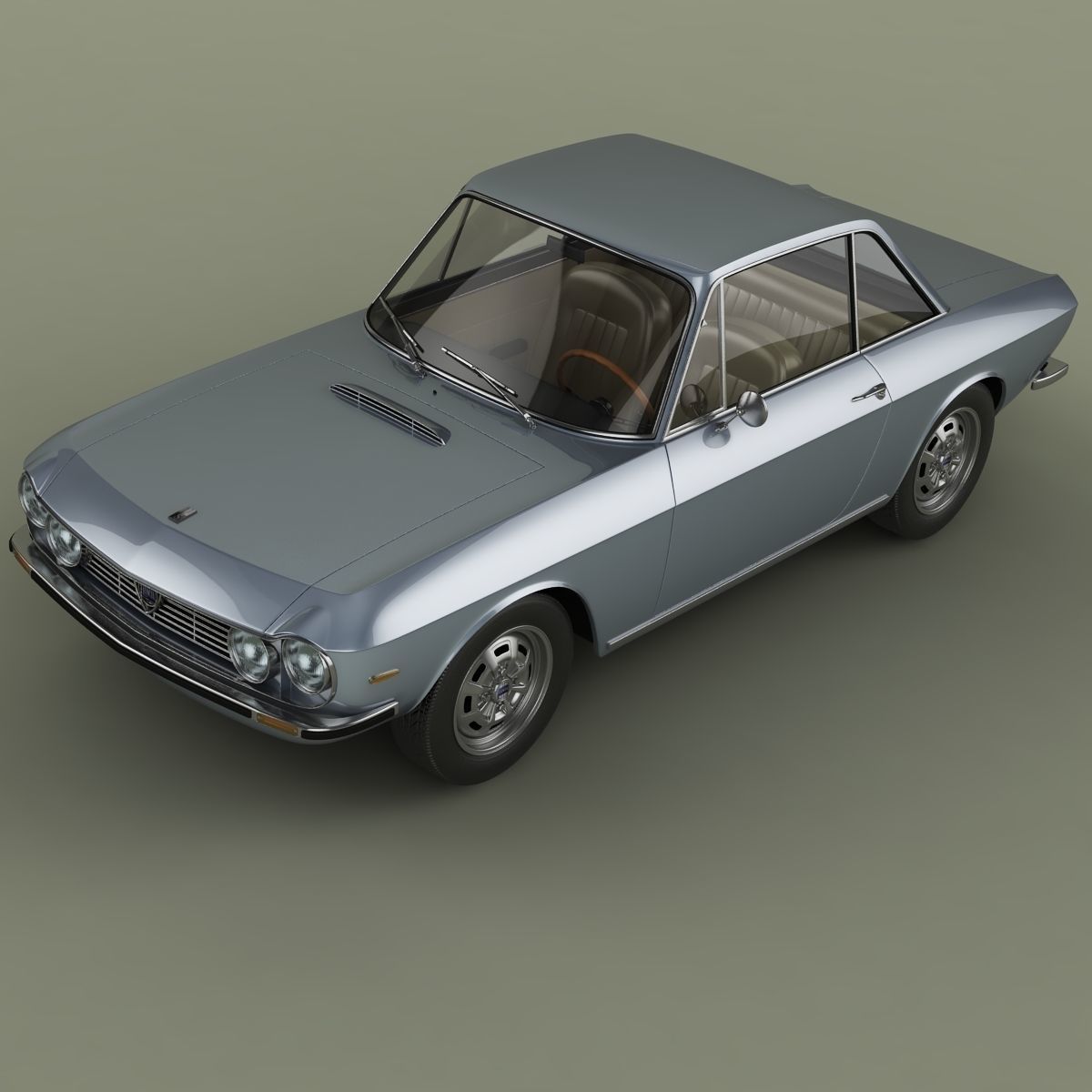 Lancia Fulvia Coupe series 2 3D model_5