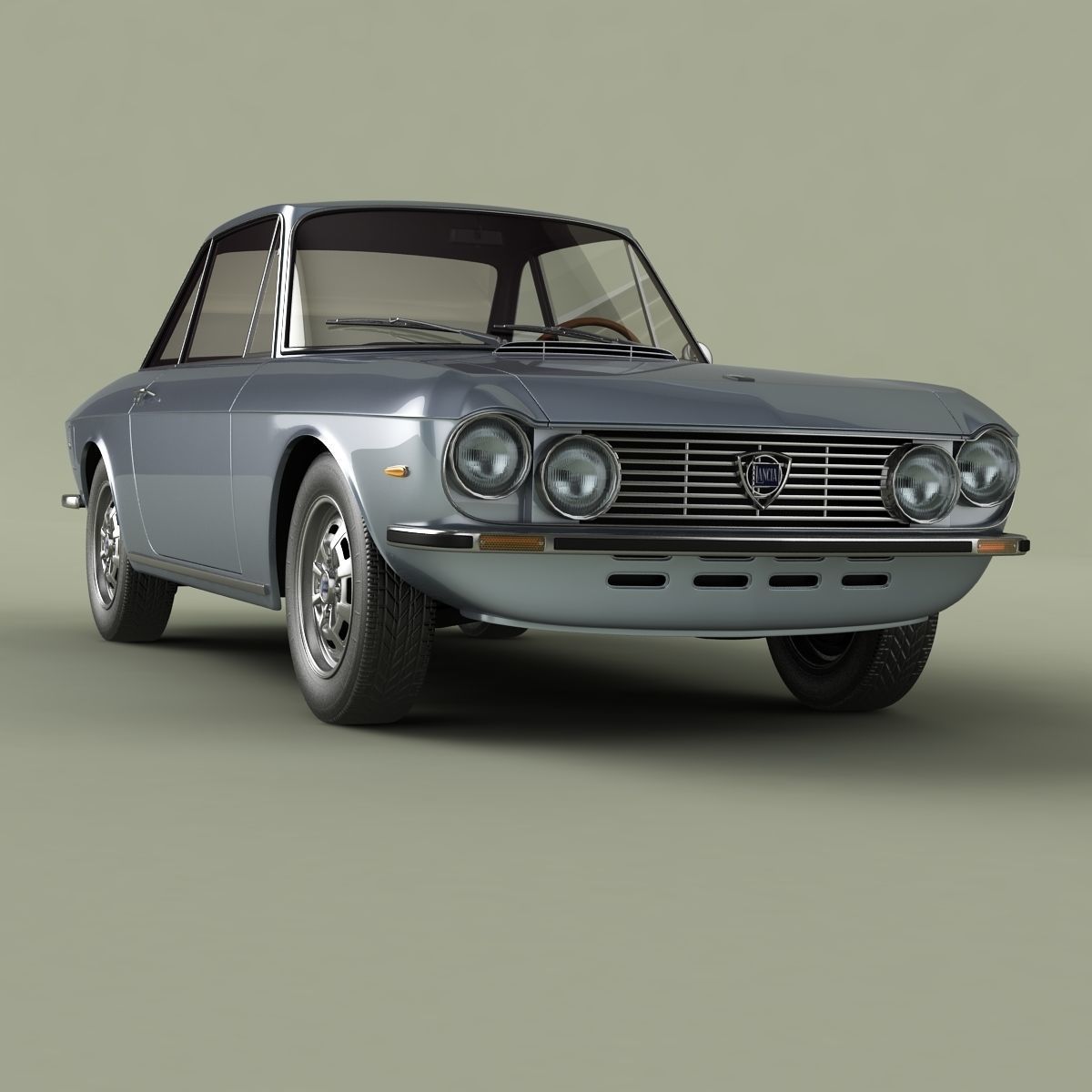 Lancia Fulvia Coupe series 2 3D model_9