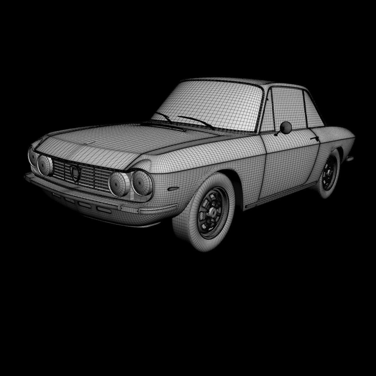 Lancia Fulvia Coupe series 2 3D model_14