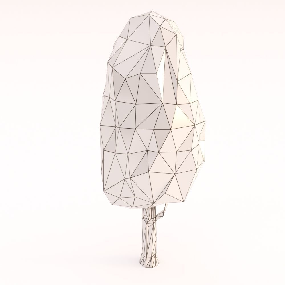 Low Poly Trees Set Low-poly 3D model_11