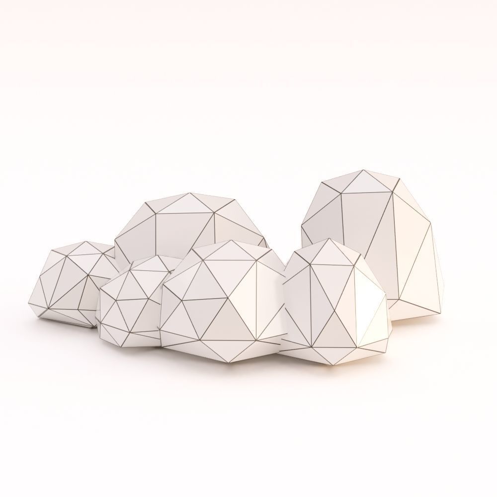 Low Poly Trees Set Low-poly 3D model_19