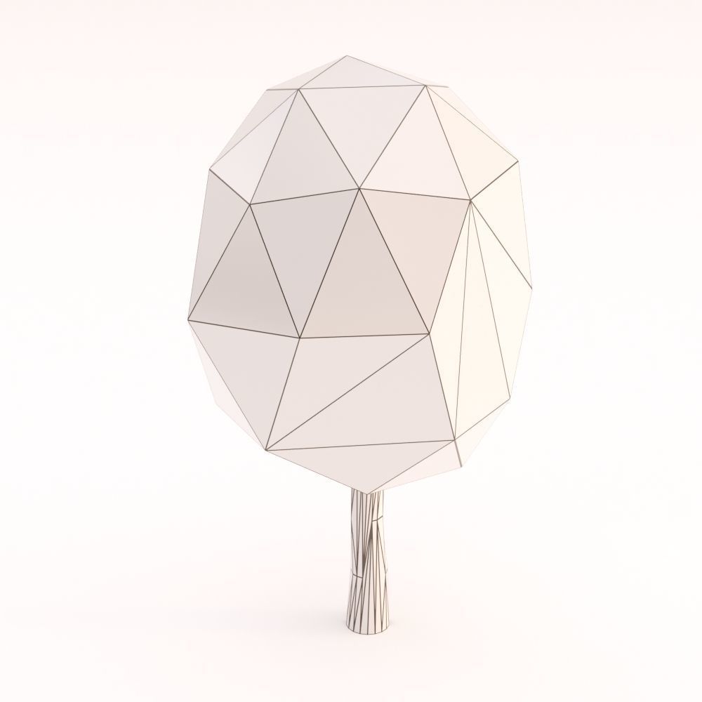 Low Poly Trees Set Low-poly 3D model_12