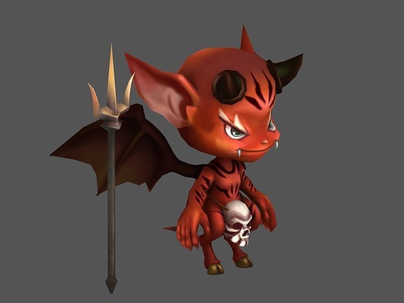 Little devil Low-poly 3D model_6