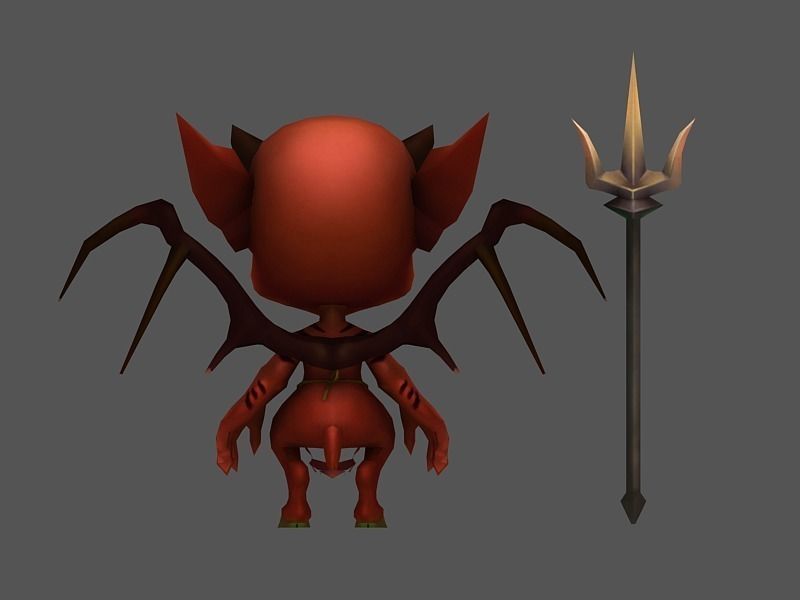 Little devil Low-poly 3D model_3