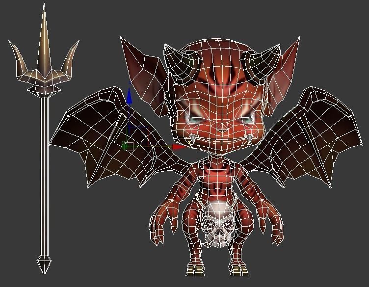 Little devil Low-poly 3D model_7