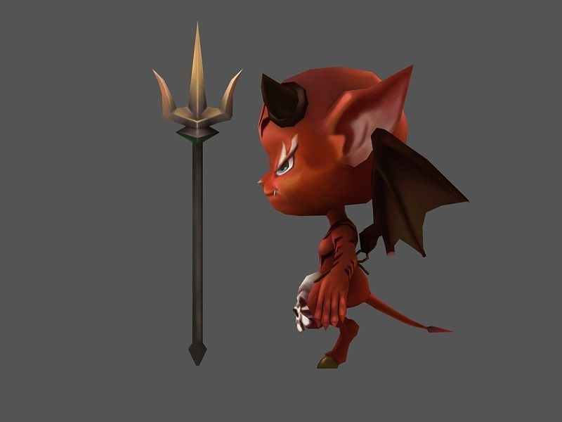 Little devil Low-poly 3D model_5
