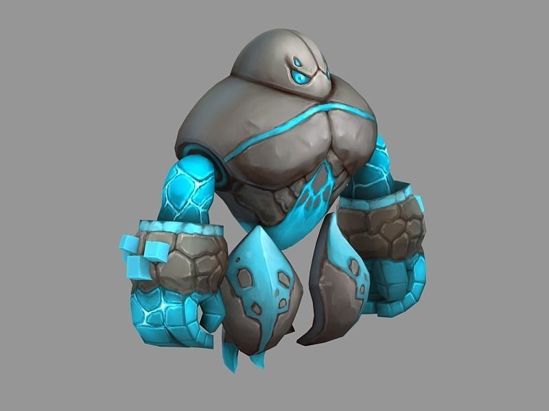 Elemental Monster Low-poly 3D model_3
