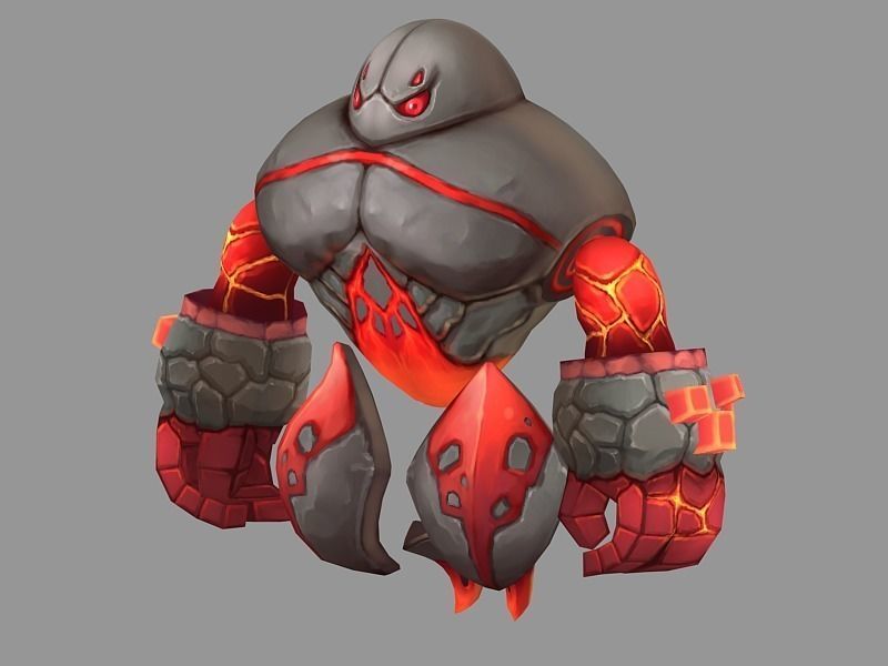 Elemental Monster Low-poly 3D model_10