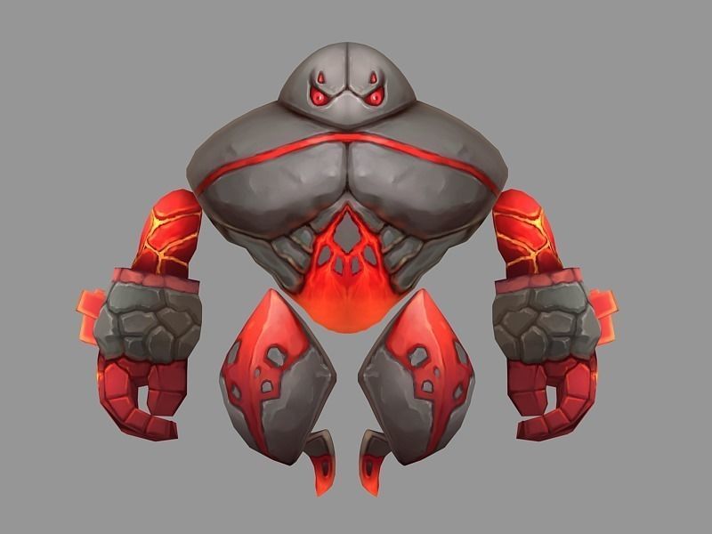 Elemental Monster Low-poly 3D model_9