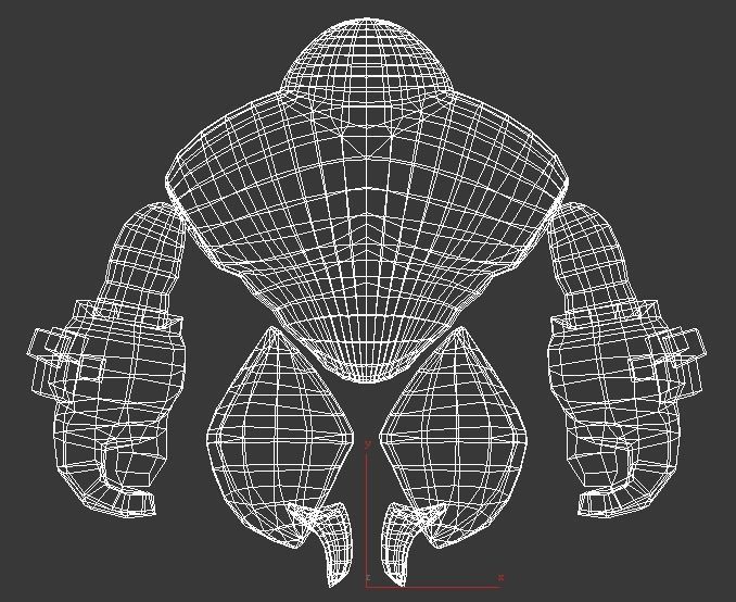 Elemental Monster Low-poly 3D model_5