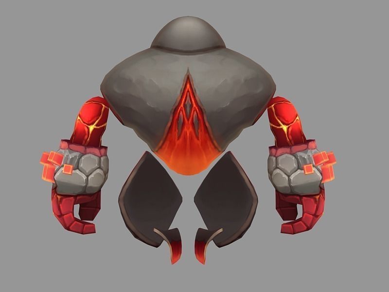 Elemental Monster Low-poly 3D model_6
