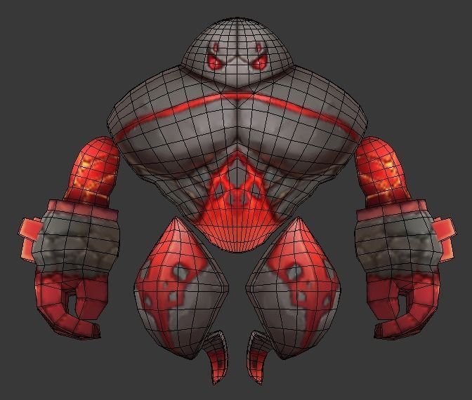 Elemental Monster Low-poly 3D model_8