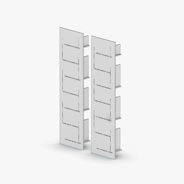 0496 - Bookcase Low-poly 3D model_4