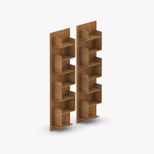 0496 - Bookcase Low-poly 3D model_0