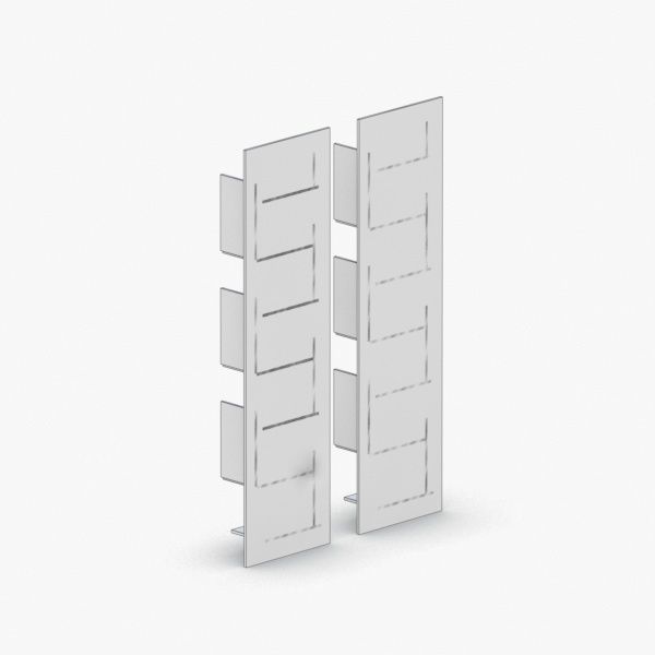 0496 - Bookcase Low-poly 3D model_3