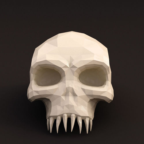 Low Poly Skull Low-poly 3D model