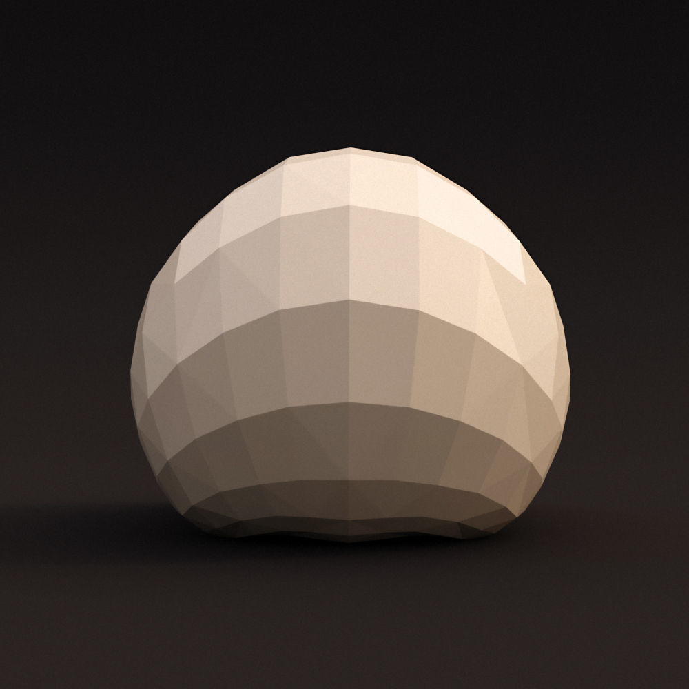 Low Poly Skull Low-poly 3D model_2