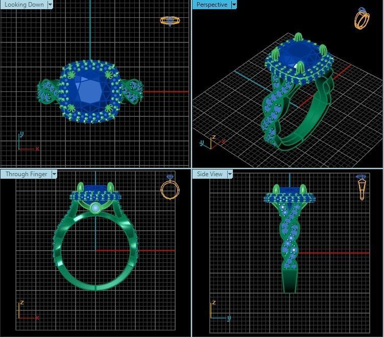 Ring T00462 3D print model_2