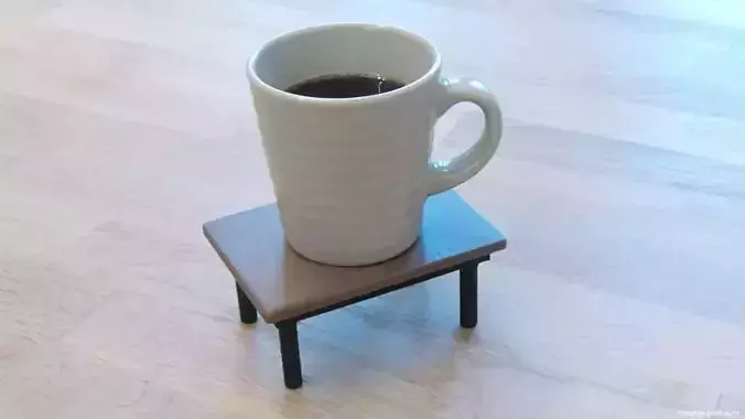 3D-printable coffee table coaster