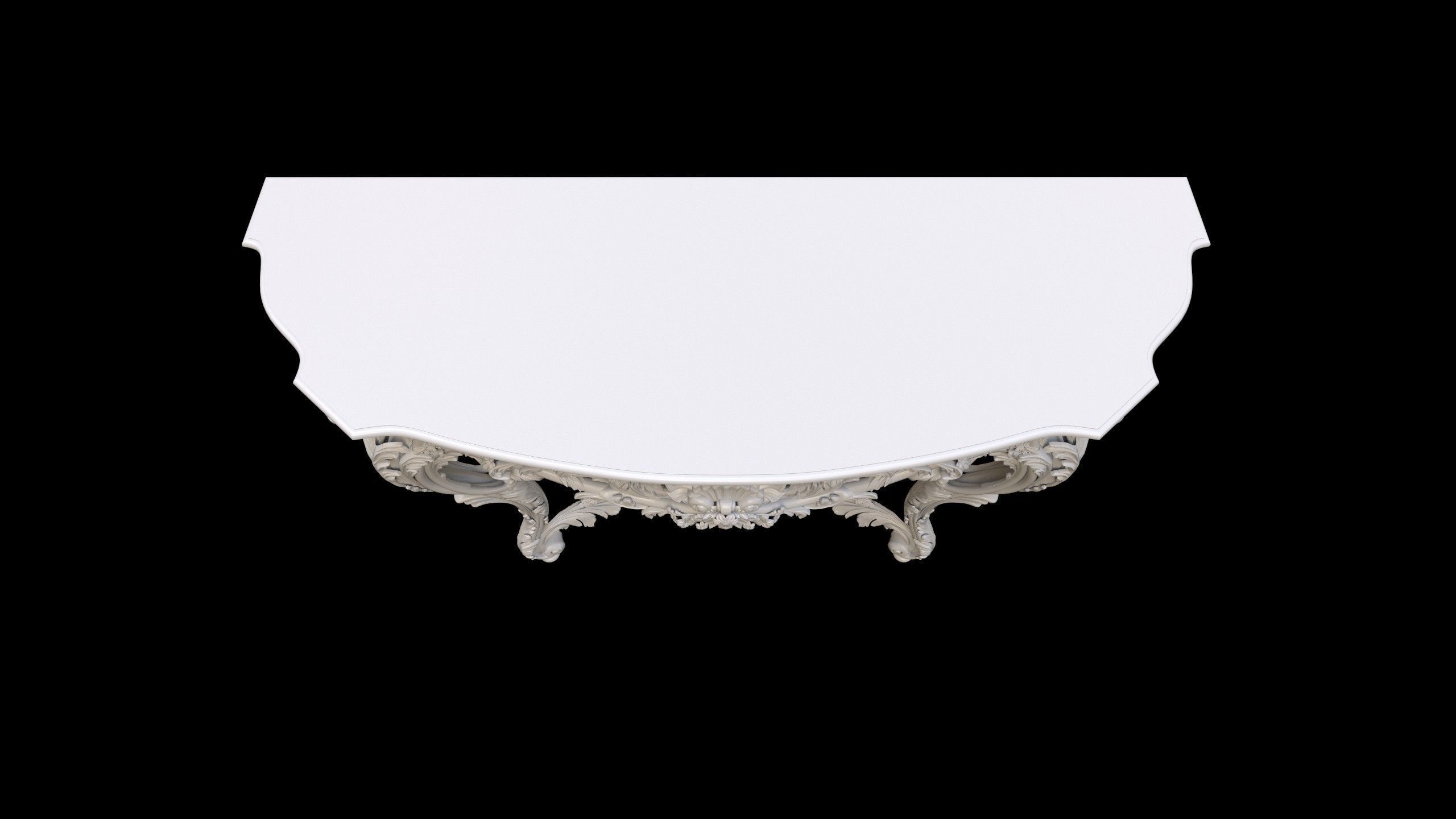 Vintage Gothic Marble Table - PBR - Textured 3D model_14