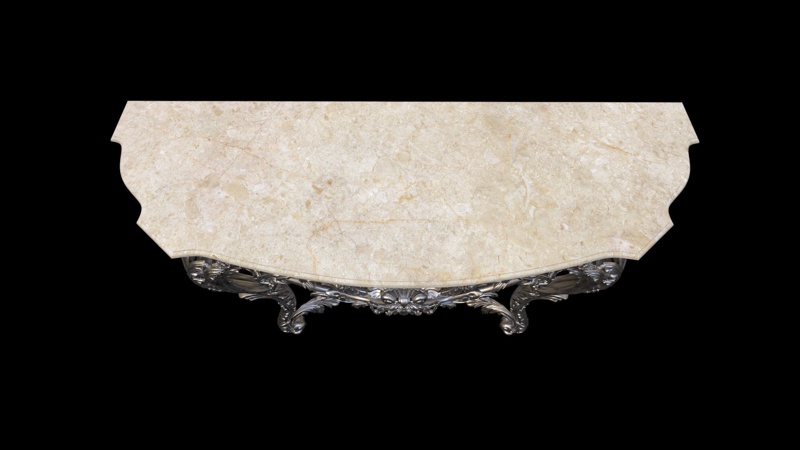 Vintage Gothic Marble Table - PBR - Textured 3D model_13