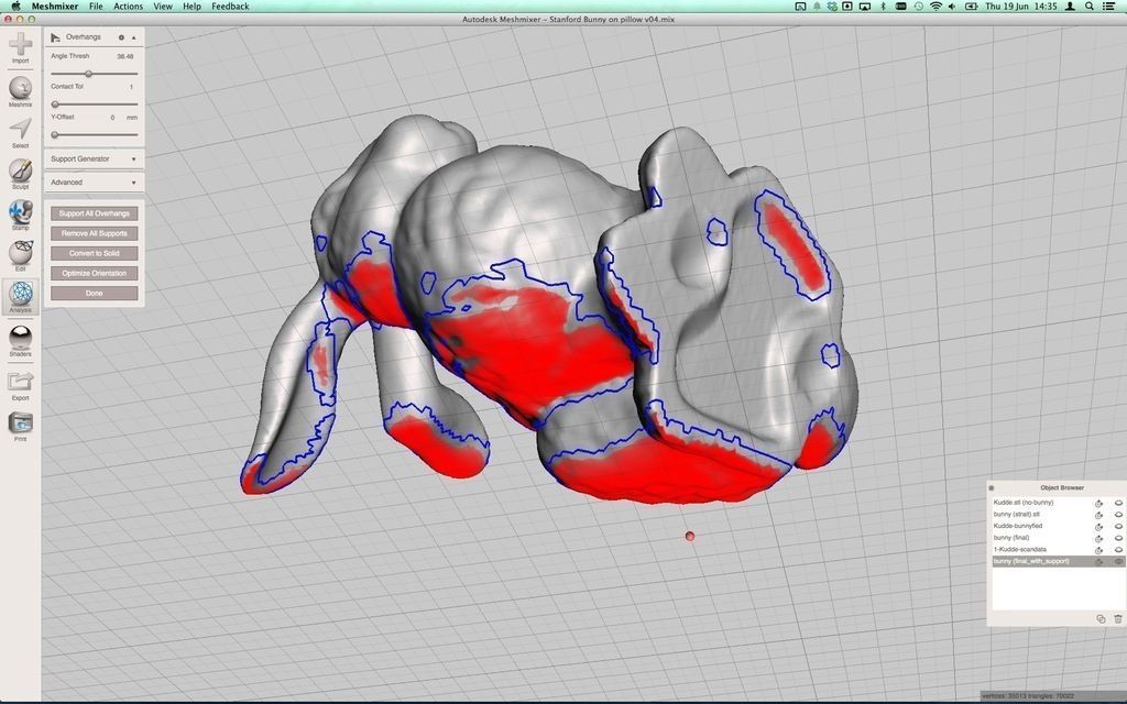 Stanford bunny resting on a pillow Free 3D print model_8