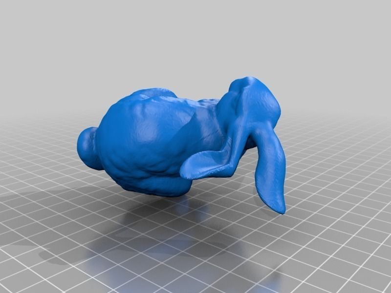 Stanford bunny resting on a pillow Free 3D print model_11