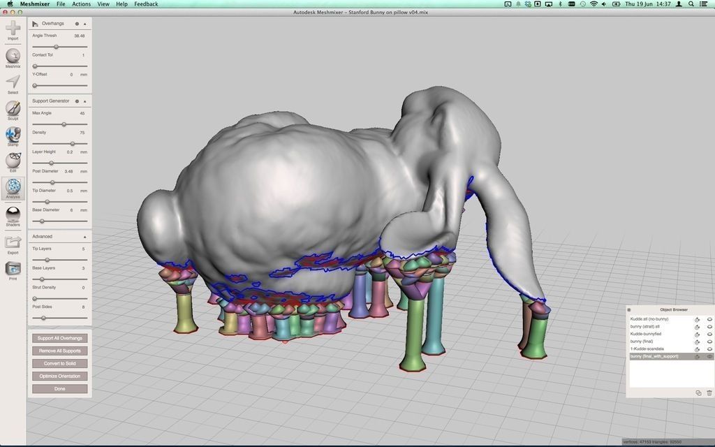 Stanford bunny resting on a pillow Free 3D print model_7