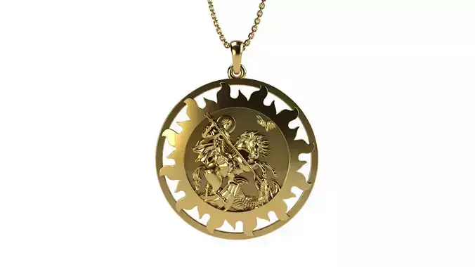 Saint George Pendant version 2