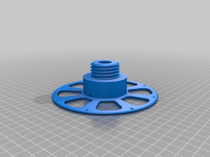 3D-printable split filament spool with threaded joint 135 mm Free 3D print model_4