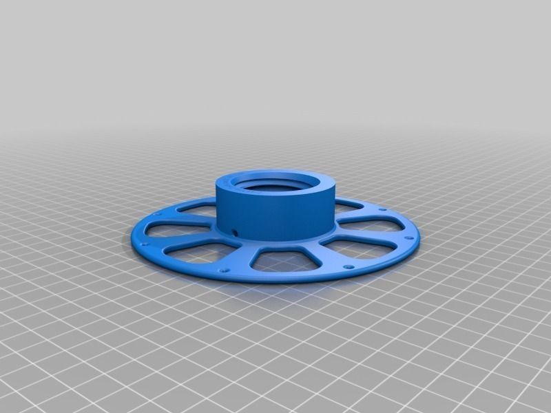 3D-printable split filament spool with threaded joint 135 mm Free 3D print model_5