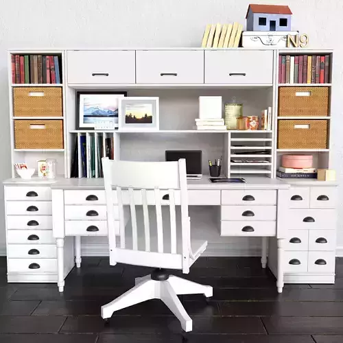 Set 23 desk with drawers and chair