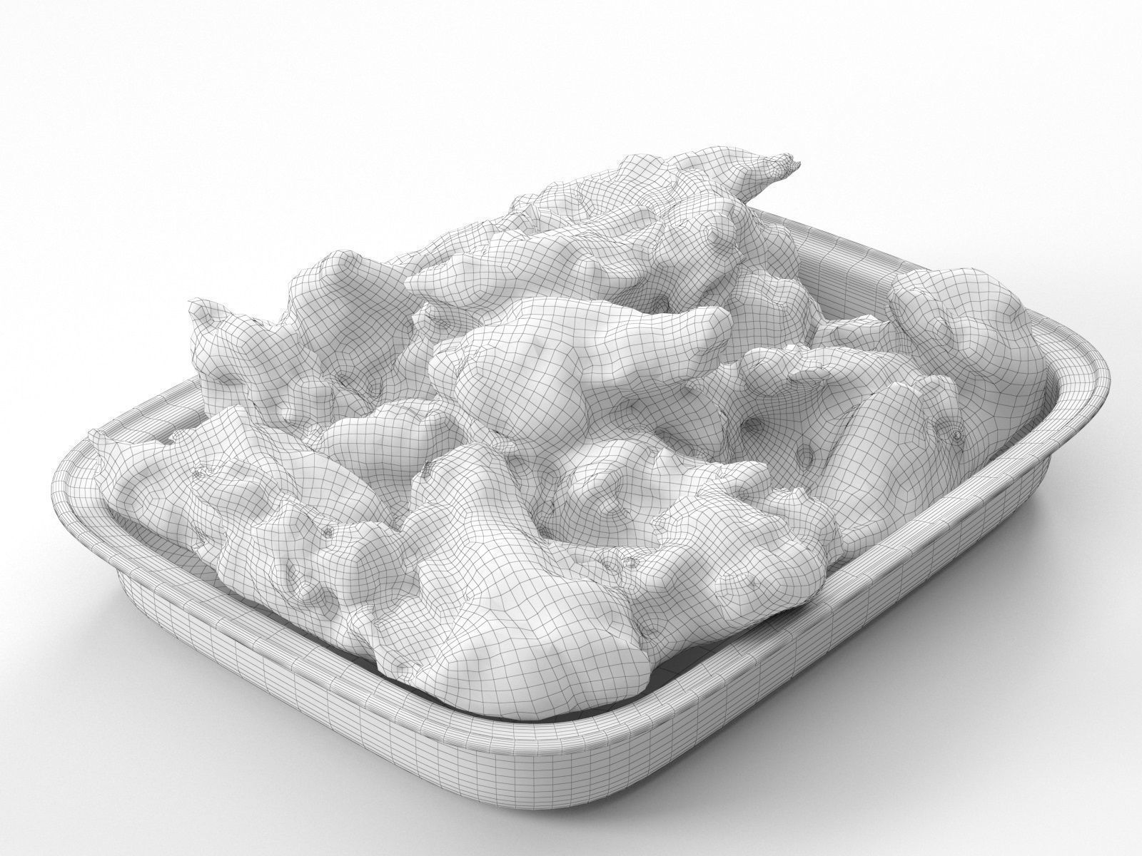 Meat Collection piece of on cutting board 3D model_48