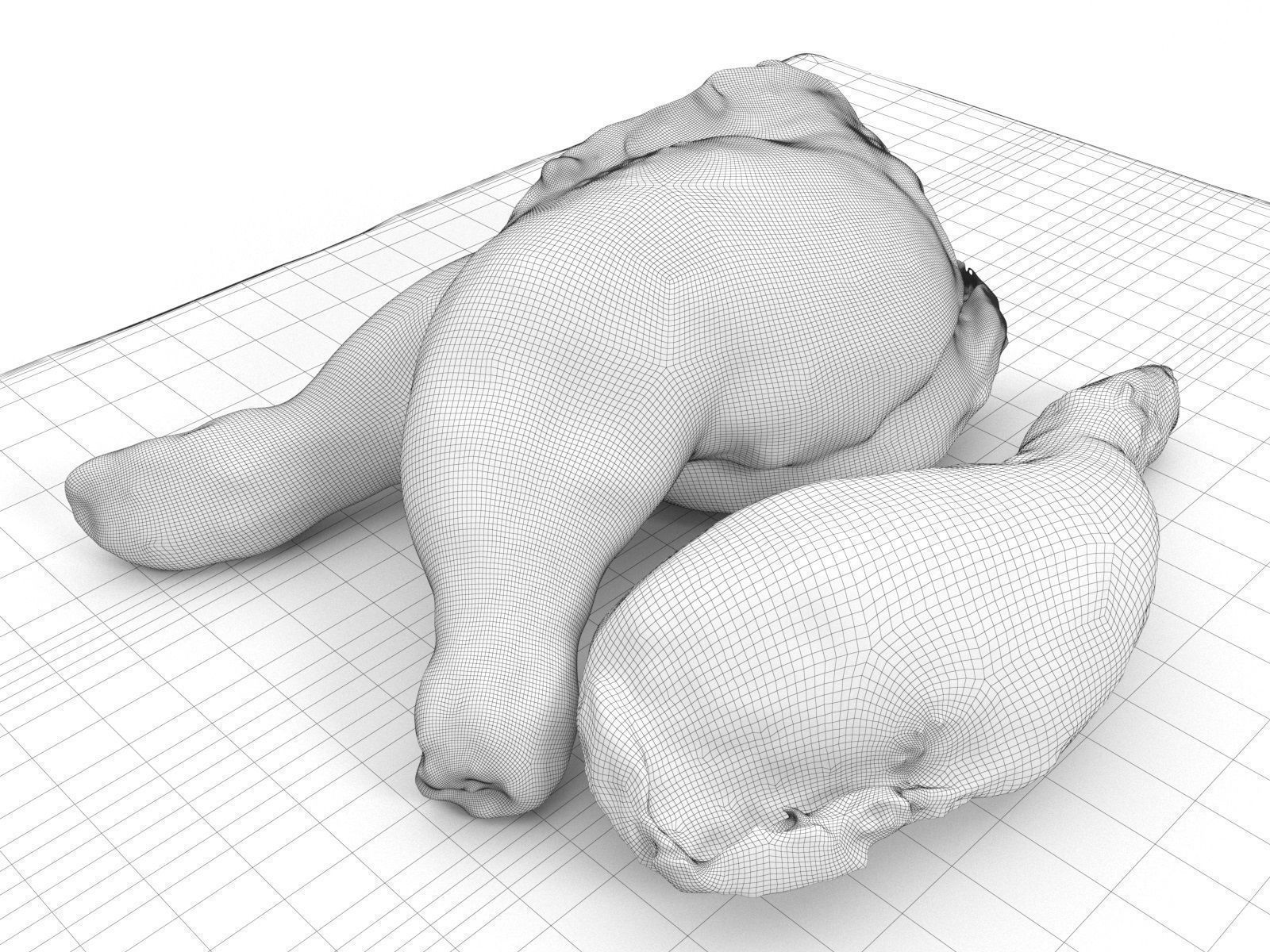 Meat Collection piece of on cutting board 3D model_16