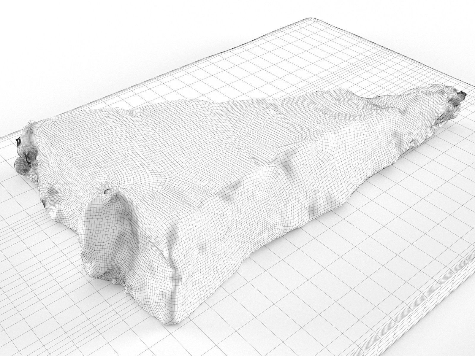 Meat Collection piece of on cutting board 3D model_24