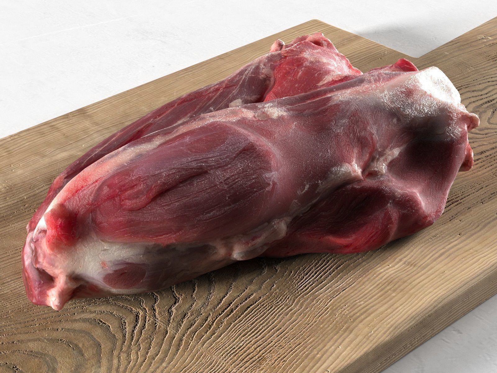 Meat Collection piece of on cutting board 3D model_31
